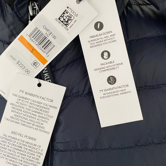 NWT CALVIN KLEIN Packable Down Jacket Hooded Zip Up - Picture 10 of 16